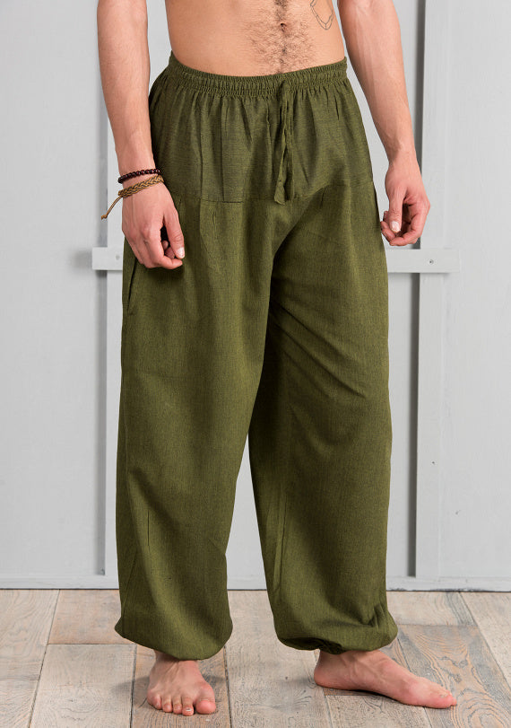 One Size Plain Trousers, T112 (Green)