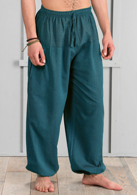 One Size Plain Trousers. T112. Nam (Teal).