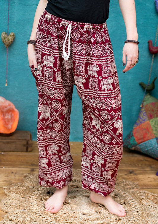 Free Size Elephant Print Harem Trousers. T21 Nam.