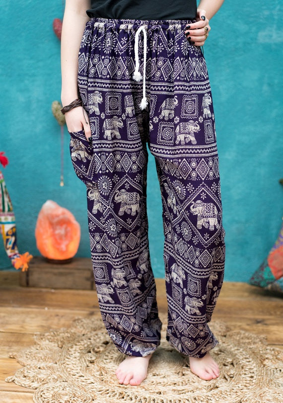 Free Size Elephant Print Harem Trousers. T21 Nam.