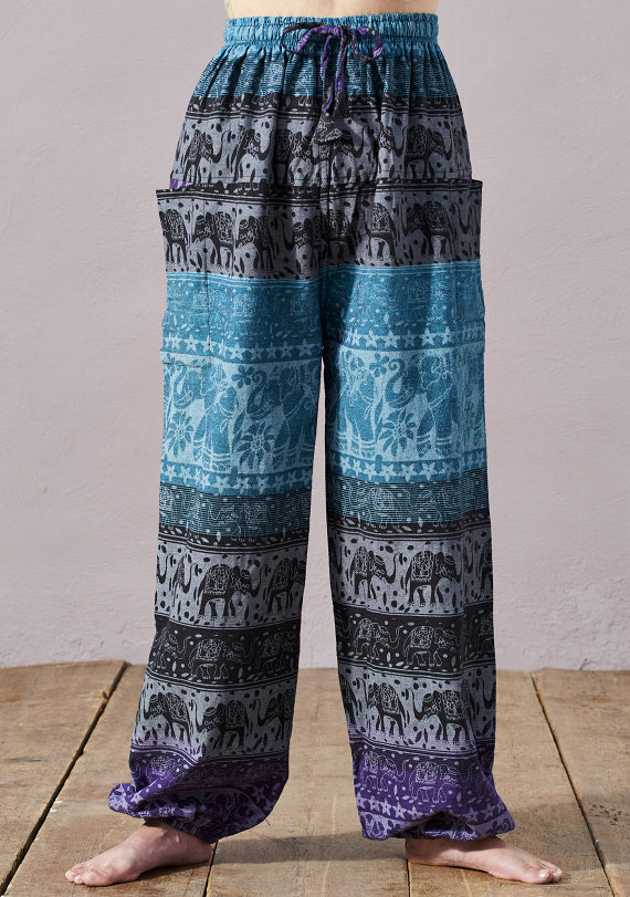 Elephant Print Harem Trousers (T9MU)