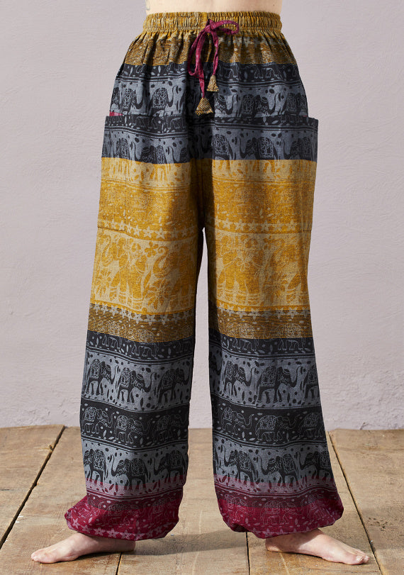 Elephant Print Harem Trousers (T9MU)
