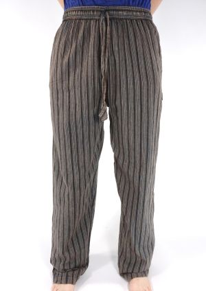 Black Stonewashed Stripey Trouser (PO79 - Gri).