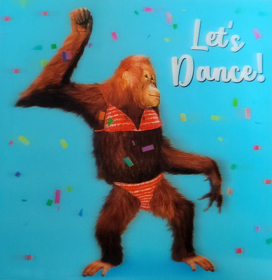 3D birthday card (Dancing Chimp)