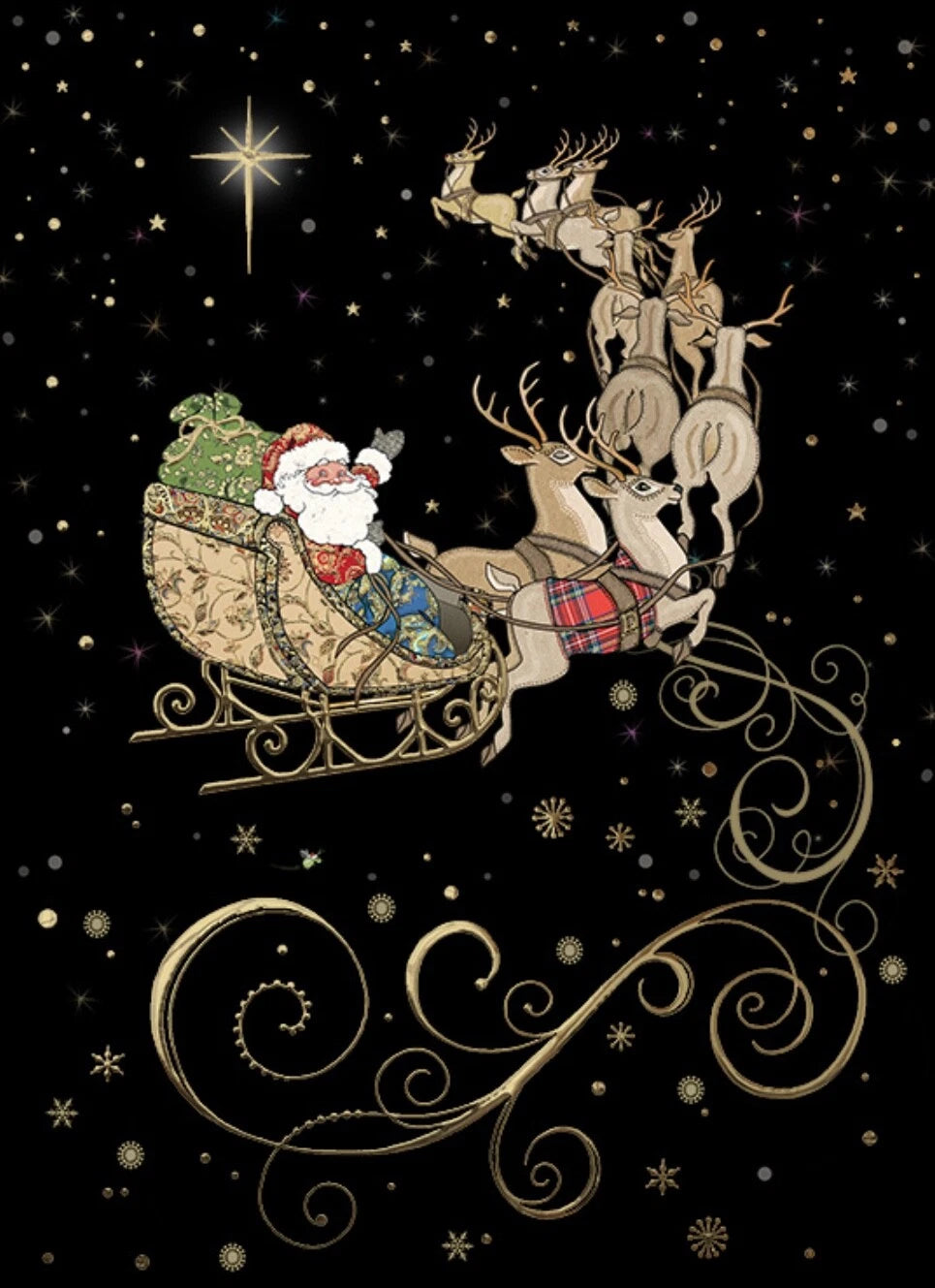 Santa's Team (pack of 5 cards)