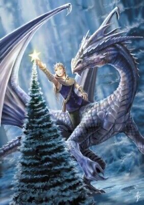Winter Fantasy Yule Card by Anne Stokes.