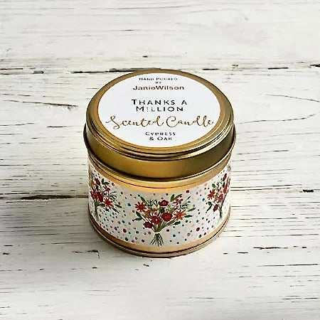 Thanks a Million Candle (in a tin) - Cypress & Oak Scented