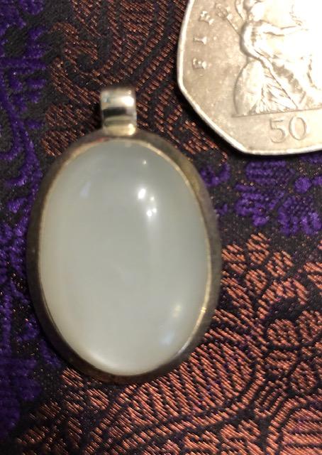 Moonstone and Silver Pendant.