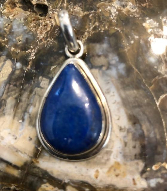 Lapis and Silver Pendant.