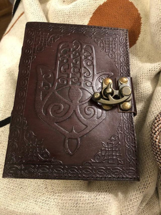Leather Journal (Hand of Hamsa).